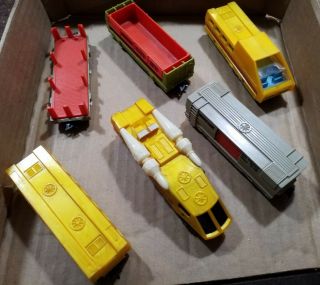 6x Vintage 1970 Speed Chief Mattel Hotline Railroad Train Cars Usa