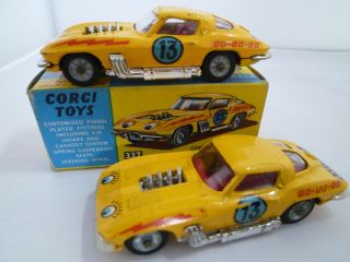 Vintage Corgi Toys 337 Chevrolet Corvette Stingray X2 One Box 1967 - 69