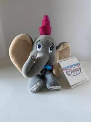 Dumbo Disney Store Vintage Bean Bag Plush Stuffed Animal Elephant