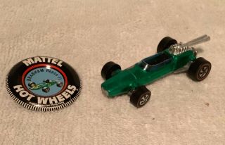 All Hot Wheels Brabham Repco F1 1969 Redline Green Car With Badge