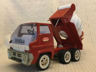 Vintage 1960 ' s Red Tonka Cement Mixer Truck No.  620 14 