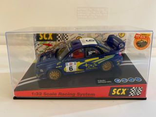 Scx 60800 Subaru Impreza Wrc Acropolis 2001 6 Blue Racing Slot Car 1/32 Boxed