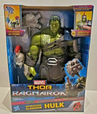Marvel Thor Ragnarok Interactive Gladiator Hulk Smash Avengers Hasbro