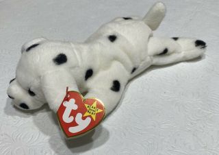 Sparky The Dalmatian Ty Beanie Baby 1996 Pvc Pellets No Star Tush Tag Retired