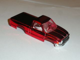 Johnny Lightning Dodge Ram Red Chrome Pick Up Ho Slot Body In