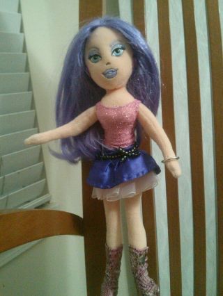 Ty Girlz " Punky Penny " Soft Plush 12 " Bright Purple Doll