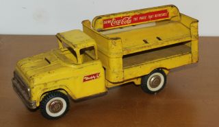 Vintage Antique Buddy L Yellow Coca Cola Delivery Truck Only No Other Parts