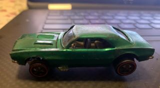 1968 Hot Wheels Mattel Die - Cast Redline Green Custom Camaro Chevrolet Usa