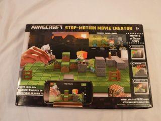Minecraft Stop - Motion Movie Creator Includes 4 Mini - Figures,  Open But Not