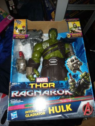Marvel Thor Ragnarok Interactive Gladiator Hulk Smash Avengers Hasbro