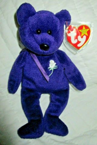Ty Beanie Baby Princess The Bear In Memory Of Princess Diana Mwmt