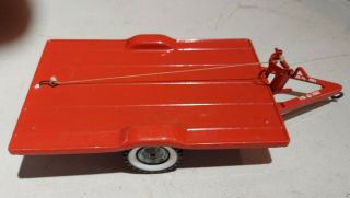 Vintage Tru Scale Tilt Trailer,  Flat Bed W/winch,  Farm Implement Toy In Vgc