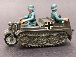 Vintage Britains 9780 WW2 German Army Halftrack Kettenkrad Military Die Cast 70s 2