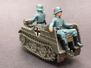 Vintage Britains 9780 WW2 German Army Halftrack Kettenkrad Military Die Cast 70s 3
