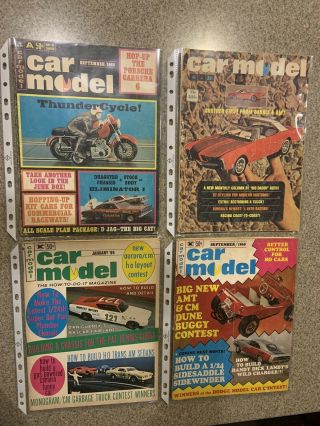 4 Vintage Car Model Magazines