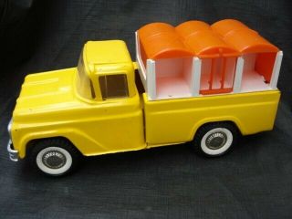 Vintage Buddy L Traveling Zoo Yellow Pickup Truck