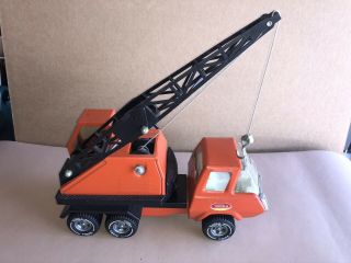 Vintage 1974 Mini Tonka Orange Crane Construction Truck No.  1099very Very