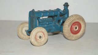 Vintage Cast Iron Arcade Balloon Farm Tractor W Driver -