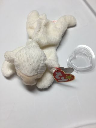 Ty Beanie Baby Fleece The Sheep Lamb Rare 1996 Retired Plush Toy Tag Protector