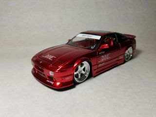 Jada Import Racer 1:24 Scale Nissan 240sx S13 Candy Red Drift Diecast Model Car