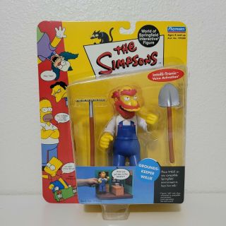 Playmates The Simpsons Groundskeeper Willie Figure World Of Springfield Series 4