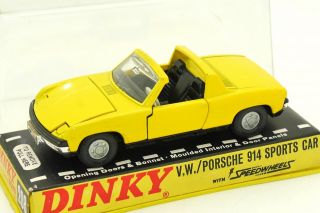 Dinky Toys 208 Vw Porsche 914 Sports Car Avec Sa Boite