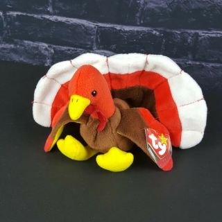 Ty Beanie Babies Gobbles The Turkey 1996 Thanksgiving Bird Bean Bag Toy