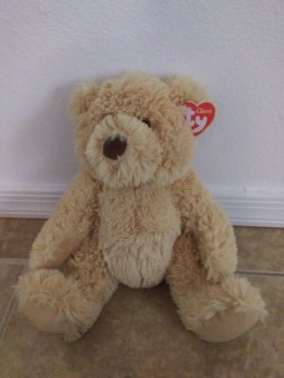 Ty Classic 12 " Boris The Teddy Bear Tan Plush Stuffed Animal Soft & Cudly
