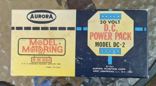 Vintage Aurora Model Motoring Power Pack Transformer Dc - 2 20v