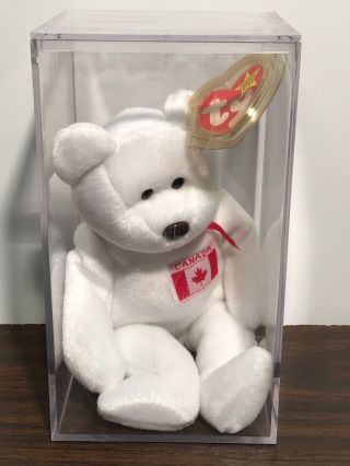 Ty Canada Maple Beanie Baby 1996 2 Tush Tags Collectible Brown Nose With Case