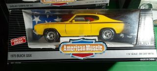 1/18 Ertl American Muscle 1970 Buick Gsx Saturn Yellow With Black Stripes 7603