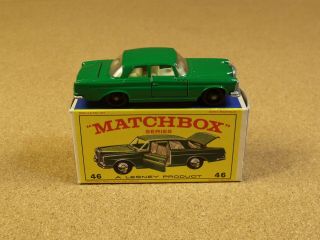 Old Vintage Lesney Matchbox 46 Mercedes Benz 300se Box