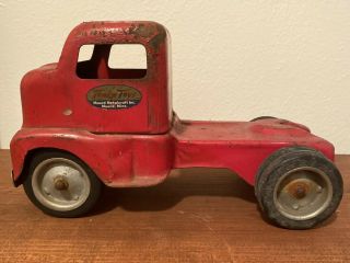 Antique Tonka Toy Red Cab Truck Decals Mound Metalcraft