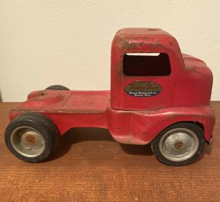 Antique Tonka Toy Red Cab Truck Decals Mound Metalcraft 3