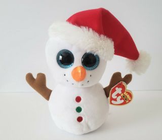 Ty Beanie Boo 6 " Christmas Snowman Scoop Check Out Other Beanies