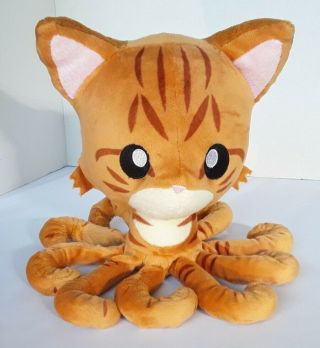 Tentacle Kitty Orange Tabby 8 " Plush Stuffed Toy Bean Bag Codition