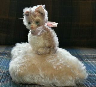 Very Rare Steiff Fluffy Cat Pin Cushion