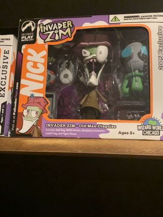 Old Man Disguise Invader Zim And Gir 2005 Hot Topic Exclusive Action Figure Set