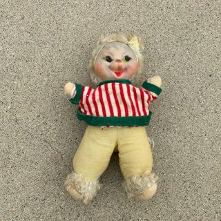 Vtg 50s Rushton Star Creation Bear Plush Rubber Face Teddy Stuffed Animal 13 "