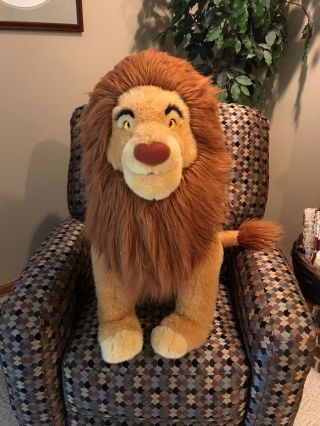Huge Rare Jumbo 30 " Mufasa Stuffed Plush Disney Lion King Giant