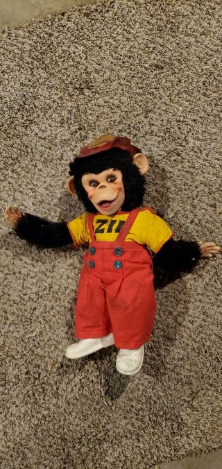 Vintage Rushton Zip Zippy The Chimp Monkey Rubber Face