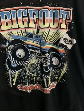 Vintage Bigfoot Monster Truck Ford 80’s Or 90’s Black Tshirt 3