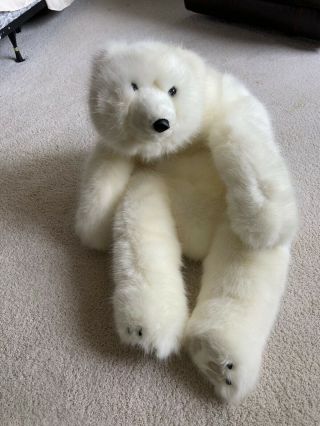 Large 48 " Ditz Design (hen House) White Polar Bear Stuffed Animal -