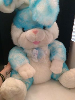 Dan Dee Easter Bunny Rabbit Plush Stuffed Toy Jumbo Large Mty Bow Tye Dye 32 "