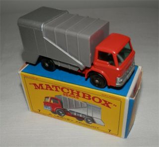 1960s.  Lesney Matchbox.  7,  Ford Refuse.  Truck.  Garbage.  Trash.  In Box;original