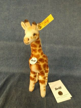 Steiff Bendy Giraffe - 9 " Tall - All Tags And Button - 041990 -