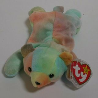Ty Beanie Baby 1998 “sammy” The Bear.  With Rare Collectible Tag Errors.