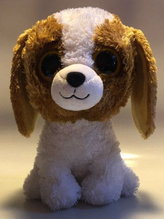 Ty Beanie Baby Boo Buddies Cookie The Brown Dog 9” Plush Animal Euc