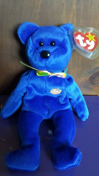 Ty Clubby The Beanie Baby Bear And Buddy Mwmt Set Of 2
