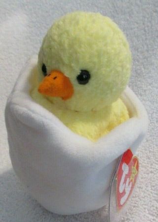 Ty Beanie Baby Eggbert The Chick Dob April 10.  1998 Mwmt